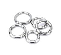 10 pièces 304 en acier inoxydable O-Ring 40 mm diamètre extérieur 6 mm épaisseur cerclage anneaux ronds soudés(6 mm×40 mm)