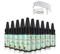 10 Pièces 30ML Cristal Époxy Résine UV Curable Colle Claire + UV Led Lampe Pour DIY Accueil Professionnel Artisanat Bijoux Boucles D'oreilles Collier Bracelet Nail Art Accessoires