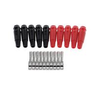 10 Pièces 32A 4mm Fiche Banane Courant Élevé Isolé Enveloppé Connecteur Empilable Connecteur S Capuchon Anti-poussière Couvercle Protecteur Prise De Sécurité Adaptateur Prise Câble Coaxial Cordon À O