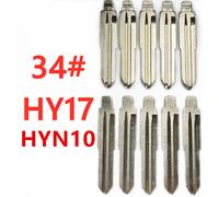 10 pièces 34 # HY17 HYN10 lame de istance vierge non coupée en métal pour Hyundai ACCENT MISTRA Kia RIO M4 pour keydiy KD xhorse VVDI JMD