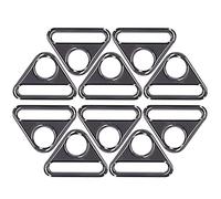 10 Pièces 38mm Ajusteur Triangle avec Barre Clip Pivotant O Anneau Boucle Sac À Main En Fonte Matériel pour Sacs À Main Porte-clés Sacs À Main[Noir pistolet] Tendeurs