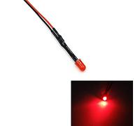 10 Pièces 3mm Lumière LED Lampe Diodes Électroluminescentes 20cm Ampoule LED Précâblé Pour Bricolage Décoration De La Maison DC 3V 5V 9V 12V 24V 36V 48V 110V 220V,Rouge,20 Pièces 24V