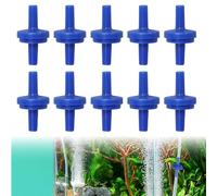 10 Pièces 4 mm Clapets Anti Retour, Clapets Anti Retour à Sens Unique en Plastique PP pour Pompe à Oxygène à Air Anti-retour, pour Eau, Carburant, Gaz, Liquide (Bleu)