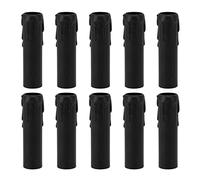 10 Pièces 4 Pouces Bougie Couvre Manches Simulation Vintage Cire Goutte Bougie Douille Couvre pour Lustre Bougie Douille Couvre (Le noir)
