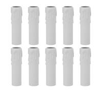 10 pièces 4 pouces bougie couvre manches Simulation Vintage cire goutte prise pour lustre blanc -SALALIS