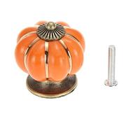 10 Pièces 4X4cm Vintage Europe Potiron Style Boutons Poignée Céramique Poignée de Porte Armoire Tiroir Placard Cuisine Poignée Armoire Poignées Boutons Tirer - Orange