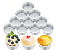 10 pièces/5 pièces/1 pièce Mini moule à gâteau éponge en aluminium, moule à gâteau basque anti-adhésif, ustensile de cuisson pour usage domestique 1 pièce (S),1 pièce (L),5 pièces,5 pièces (L),2 pièce