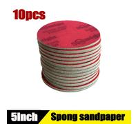 10 pièces 5 pouces mousse sec humide éponge papier de verre disque flocage 180-3000 grain outils abrasifs pour meulage papier de verre 10pc 800-1000mesh