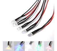 10 pièces 5mm lumière LED lampe Diodes électroluminescentes 20cm ampoule LED précâblé for bricolage décoration de la maison DC 3V 5V 9V 12V 24V 36V 48V 110V 220V ( Color : BLANCHE , Size : 10Pcs 220V