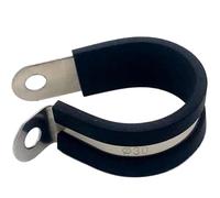 10 pièces 6-45MM 304 clips en P doublés de caoutchouc en acier inoxydable-colliers de serrage durables for un montage de câble sécurisé(42mm)