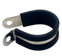 10 pièces 6-45MM en acier inoxydable doublé de caoutchouc P Clips-collier de serrage Durable for un montage de câble sécurisé(12MM)