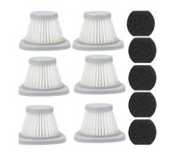 10 pièces/6 pièces/5 pièces/1 pièces filtre HEPA + 10 pièces filtre éponge de remplacement for Xiaomi Deerma DX118C/DX118M pièces d'aspirateur(6 Sets)