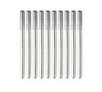 10 Pièces 60 Grains Cylinde Diamant Meulage Mèches Abrasives Métal Jade Polissage Polissage Tête De Meulage Mèches Montées,3X3mm
