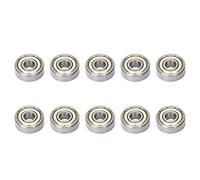 10 Pièces 606Z Roulements à Billes à Gorge Profonde, Roulements Miniatures Blindés 6 Mm X 17 Mm X 6 Mm pour Planches à Roulettes, Voitures RC et Projets de Bricolage