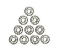 10 pièces 608ZZ 608RS roulement à billes à gorge profonde 8 * 22 * 7 8x22x7mm roulement en acier à Double blindage(608rs 8x22x7mm)