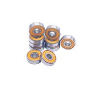 10 pièces 625RS portant le caoutchouc Orange scellé ABEC-7 5 * 16 * 5mm roulement à billes Miniature