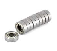 10 pièces 698ZZ roulement à billes à gorge profonde Miniature Double roulement à billes scellé en caoutchouc roulements en argent multi-usage pour imprimante 3D RepRap patins