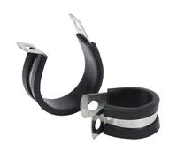 10 pièces 6MM-55MM 304 clips en P doublés de caoutchouc en acier inoxydable-colliers de serrage durables for un montage sécurisé(13mm)