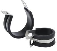 10 pièces 6MM-55MM 304 clips en P doublés de caoutchouc en acier inoxydable-colliers de serrage durables for un montage de câble sécurisé(48mm)