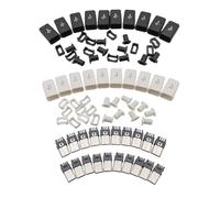 10 pièces 6mm 8mm Micro USB Type de soudage prise mâle connecteurs 5 broches 4 en 1 prises de bricolage prise de charge arrière noir blanc(5 Black 5 White 6mm)