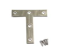 (10 pièces) 80 x 80 x 1,5 mm Angle Connecteur équerre (épaisseur 1,5 mm) en acier inoxydable avec vis