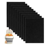 10 Pièces à Charbon Actif Filtre Anti-Odeur,Noir,pour Joseph Joseph Poubelle Filtre Anti-Odeur,Filtre à Charbon Actif, pour Poubelle Filtre Anti-Odeur, pour bacs de Compost de Cuisine sans Odeur