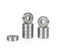 10 PIÈCES ABEC-5 608 6200 6201 6202 6203 6204 6205 6206 6207 6208 ZZ 2RS roulement à billes à gorge profonde scellé en métal 12x32x10mm(Silver,6201 12X32X10MM_ABEC 5)