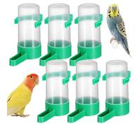 10 Pièces Abreuvoir pour Oiseaux en Plastique, Bouche Étroite | Réservoir Transparent, Sortie Réduite, Nettoyage Rapide, Moins de Remplissages, Usage pour Petits Oiseaux