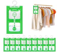 10 Pièces Absorbeur d'Humidité Placard, 100g Sachet Anti Humidité, Sac De Déshumidification Suspendu, Moisissure Anti Déshydratant Résistant L'Humidité, Convient pour les Placards, les Chambres