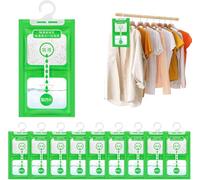 10 Pièces Absorbeur d'Humidité Placard, 100g Sachet Anti Humidité, Sac De Déshumidification Suspendu, Moisissure Anti Déshydratant Résistant L'Humidité, Convient pour les Placards, les Chambres