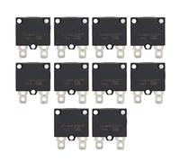 10 Pièces AC125V 250V Entrée et Sortie DC32V Réinitialisation Automatique Protecteur de Surcharge Fusible Disjoncteur pour Enfants Voitures Jouets (13A)