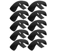 10 Pièces Accessoire pour Casque de Chantier T en Plastique Noir | Support Frontal en T, Large Visière, Maintien Stable, Anti-déformation, Usage Chantier, pour Casquettes et Chapeaux
