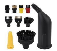 10 Pièces Accessoire pour Karcher Nettoyeur Vapeur, Rondes Grande Brosses, Buse, Brosses Plates, Brosses, Brosse Ronde avec Grattoir, pour Karcher SC1 SC2 SC3 SC4 SC5 CTK10 CTK20