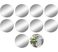 10 Pieces Acrylic Round Wall Mirrors 10 Cm Removable Sticker Diy Decorative For Home, Bedroom, Living Room