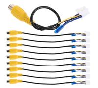 10 Pièces Adaptateur Caméra de Recul, Câble Vidéo Stable | Métal et Plastique, Installation Facile, pour Moniteur Rétroviseur et Navigation, Usage en Marche Arrière