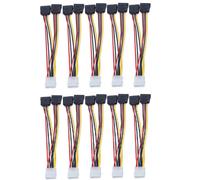 10 PièCes Adaptateur pour Ordinateur Portable 4Pin IDE Molex Vers 2 SéRie SATA Y SéParateur Câble D'Alimentation de Disque Dur D'Ordinateur