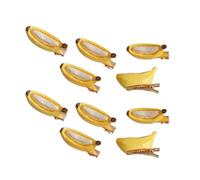 10 pièces adorable pince à cheveux en forme de banane barrette en résine épingle à cheveux drôle pour femmes adolescents mode décoration de cheveux belle épingle à cheveux banane