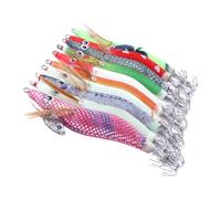 10 Pièces Aiguille de Pêche aux Crevettes et Calmars | Boîte Compacte, Aspect Réaliste, Usage Pêche, Accessoire pour Appâts, Léger et Résistant, Mer