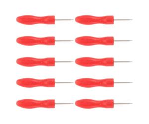 10 Pièces Aiguilles de Perçage pour Flacon de Colle Faux Cils | Percement Rapide du Bouchon, Acier Inoxydable et Plastique, Poignée Ergonomique, pour Techniciens et Ateliers