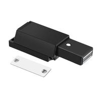 10 pièces aimant porte d'armoire videur Invisible meubles butée de armoires robustes pousser magnétique plus proche bouchon matériel accessoires pour Porte cachée, Armoires(ABS Material-Black)