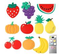 10 Pièces Aimants Frigo Fruits, Aimant Tableau Decoratif, Réfrigérateur Aimants Couleur, Aimant Magnétique Enfant Silicone 3D, Aimants pour Réfrigérateur Adapté au Cuisine, Salle Classe, Bureau