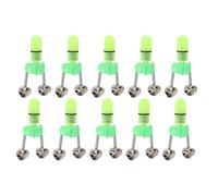 10 Pièces Alarme de Canne à Pêche de Nuit à LED Double Cloche