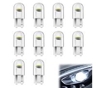 10 Pieces Ampoules de Remplacement pour Voiture, Ampoule W5W, Ampoules LED W5W T10 12V, Ampoule LED T10, Veilleuse LED Voiture, Ampoule LED Voiture, Éclairage Intérieur de Voiture