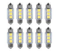 10 pièces ampoules universelles de voiture de dôme de feston 36MM 12V 3 SMD 5050 LED lampe de voiture intérieure blanche