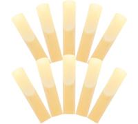 10 Pièces Anches de Saxophone Alto Remplaçables Force de 10 Beige | Accessoire Léger à Emporter, pour Professionnels et Débutants, Son Correct, Remplacement Simple