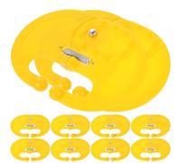 10 Pièces Anneau de Sevrage en Plastique Jaune, Clip Nasal Bovin | Installation Rapide, Structure Simple et Fonctionnement Pratique, Alimentation Préservée, Adapté aux Éleveurs et Fermes