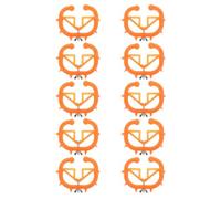 10 pièces anneau de sevrage pour veaux en plastique orange | forme simple, facile à nettoyer et réutilisable, pour bovins et veaux, adapté aux vétérinaires et aux agriculteurs
