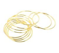 10 Pièces Anneau Rond en Fer Doré pour Créations Macramé
