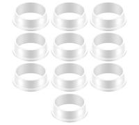 10 Pièces Anneaux de Guidage de Poignée en Plastique Blanc, Palier en plastique Anneau de Guidage Intérieur, compatible avec Poignées de Porte et Poignées de Porte (diamètre 18 mm)