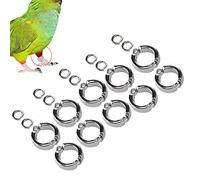 10 pièces anneaux de pied d'oiseau Anti évasion anneau de jambe de perroquet oiseaux anneau de cheville anneau de formation de mouche en plein air Clip pour la formation d'animaux de compagnie(#7)